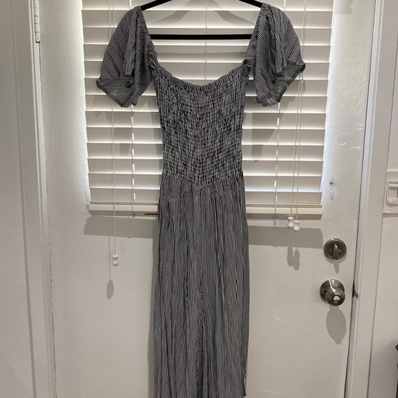 Blue Life Navy Striped Jumpsuit - Picture 1 of 5